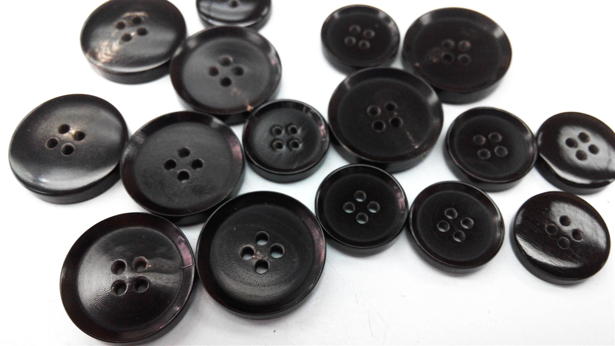 Black Horn Buttons for Suits